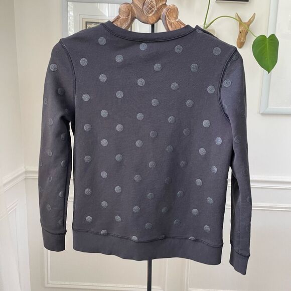 Kate Spade Steal The Spotlight Black Glitter Dot Bow Sweatshirt $178 S - Picture 5 of 8